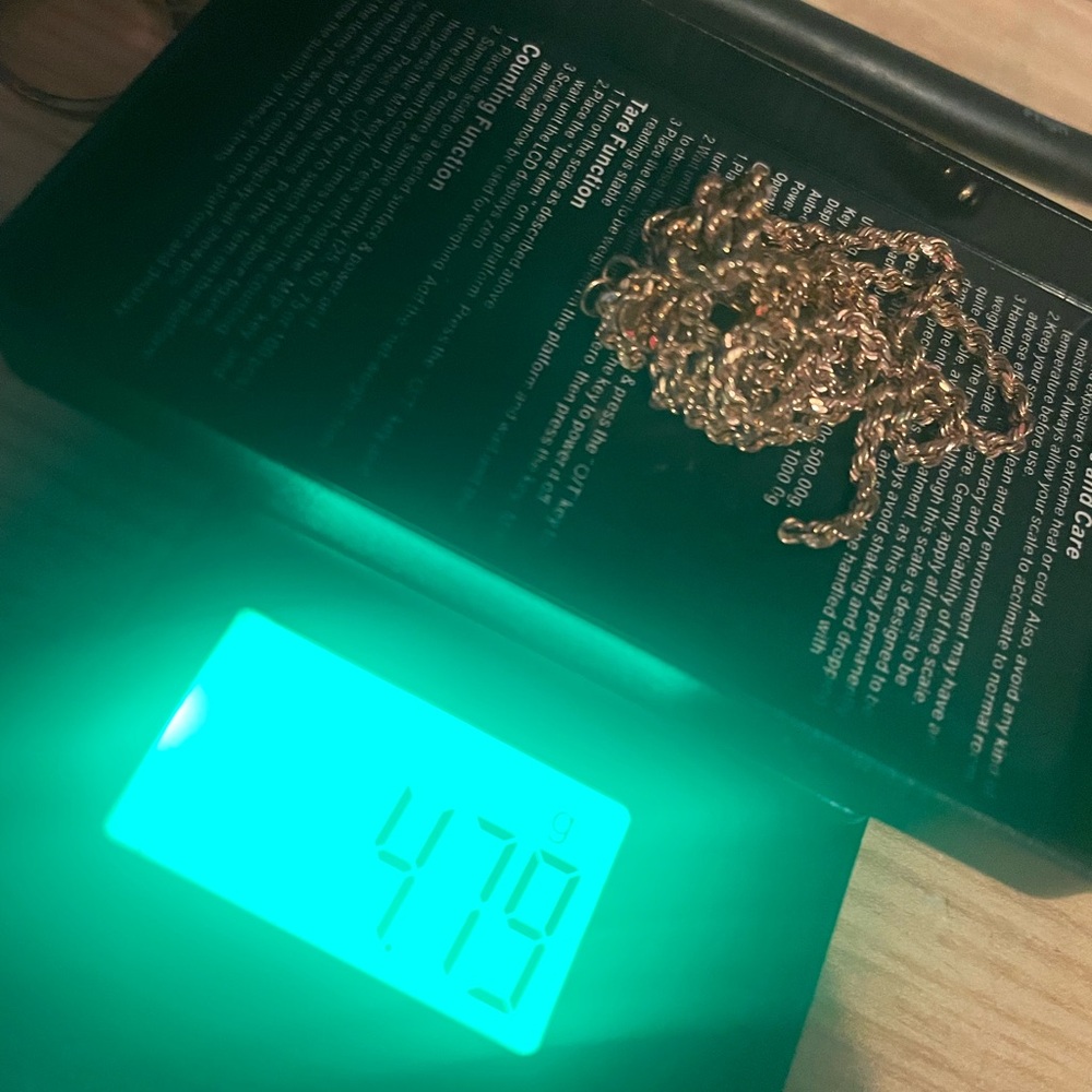 Scrap 10k hallow necklace